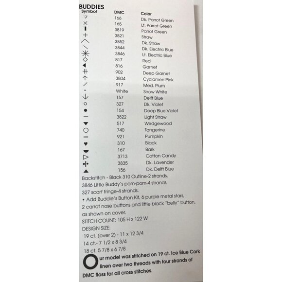 RARE Sisters "Buddies" Cross Stitch Pattern For Holiday Decor - Picture 3 of 4